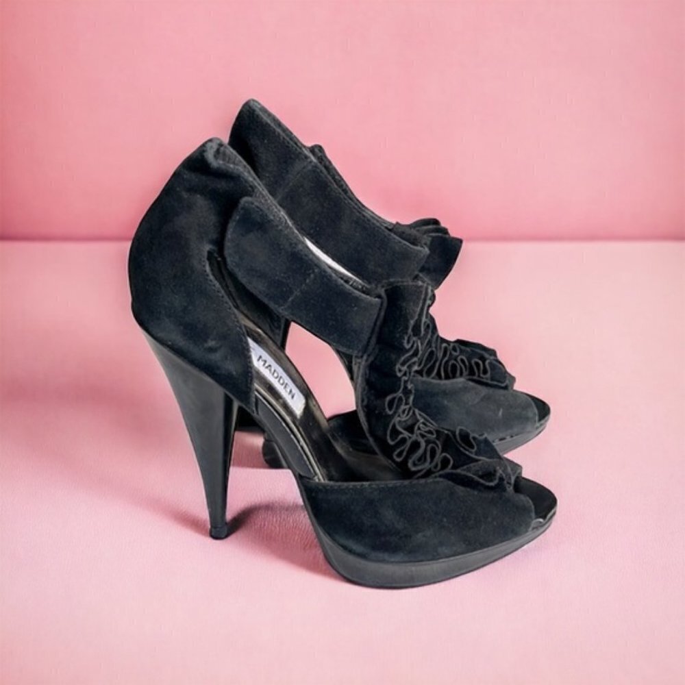 Steve Madden Black Suede High Heels